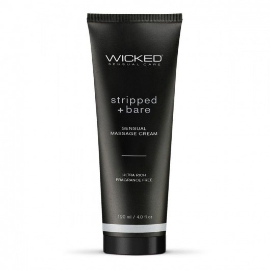 Массажный легкий крем WICKED Stripped plus Bare - 120 мл. - Wicked - купить с доставкой в Костроме