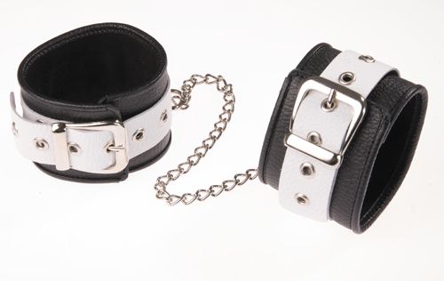 Черно-белые оковы на ноги - Sitabella - купить с доставкой в Костроме