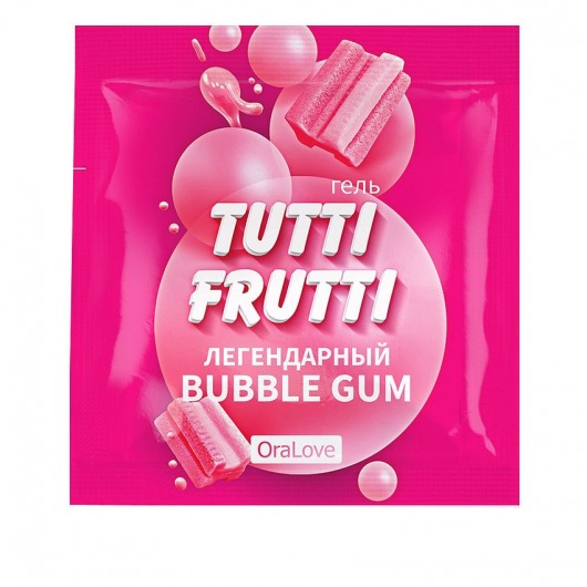 Пробник гель-смазки Tutti-frutti со вкусом бабл-гам - 4 гр. - Биоритм - купить с доставкой в Костроме
