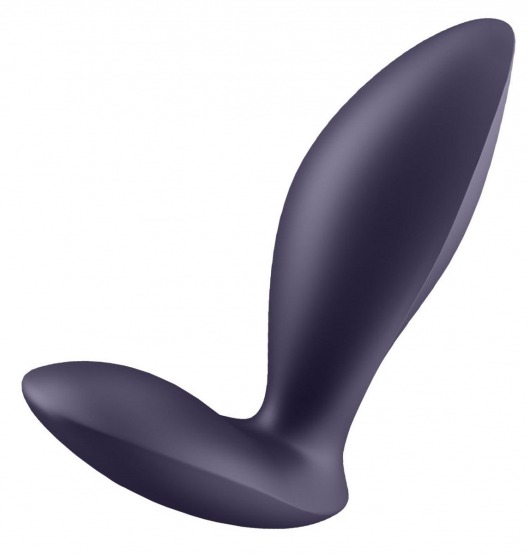 Фиолетовый анальный вибростимулятор Power Plug - Satisfyer - в Костроме купить с доставкой