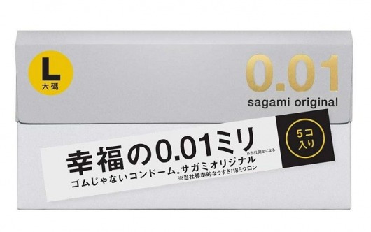 Презервативы Sagami Original 0.02 L-size увеличенного размера - 5 шт. - Sagami - купить с доставкой в Костроме