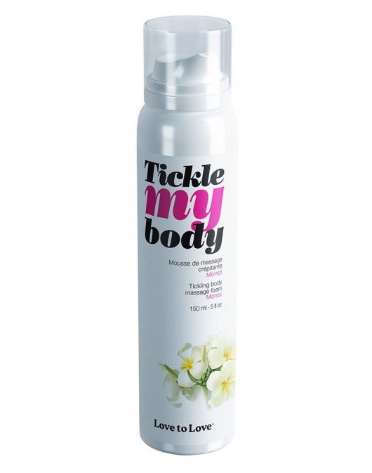 Массажная хрустящая пенка Tickle My Body Monoi с ароматом моной - 150 мл. - Love to Love - купить с доставкой в Костроме