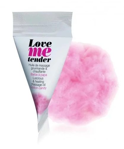 Съедобное согревающее массажное масло Love Me Tender Cotton Candy с ароматом сладкой ваты - 10 мл. - Love to Love - купить с доставкой в Костроме