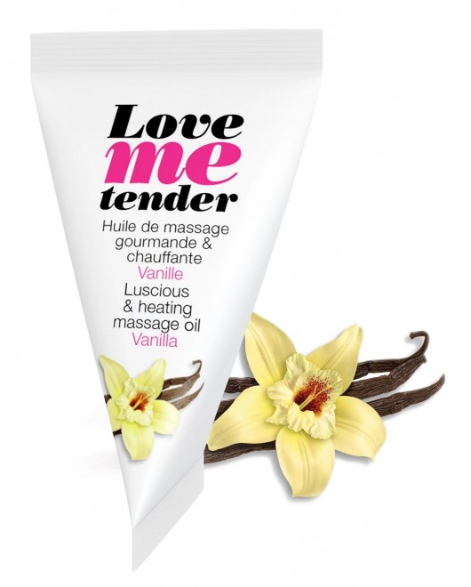 Съедобное согревающее массажное масло Love Me Tender Vanilla с ароматом ванили - 10 мл. - Love to Love - купить с доставкой в Костроме