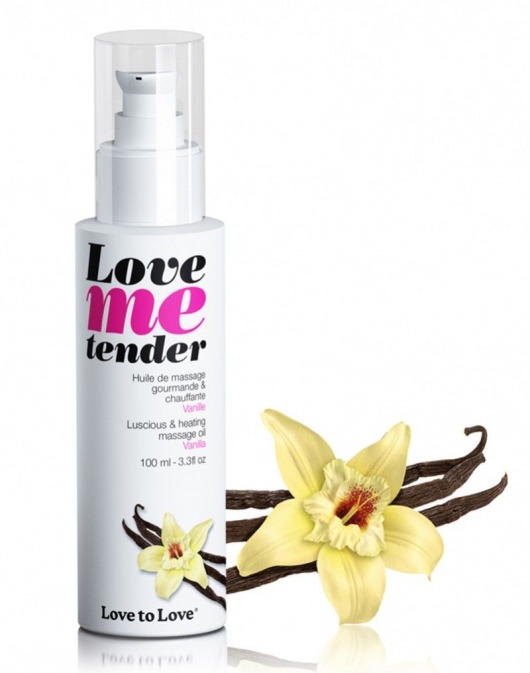 Съедобное согревающее массажное масло Love Me Tender Vanilla с ароматом ванили - 100 мл. - Love to Love - купить с доставкой в Костроме