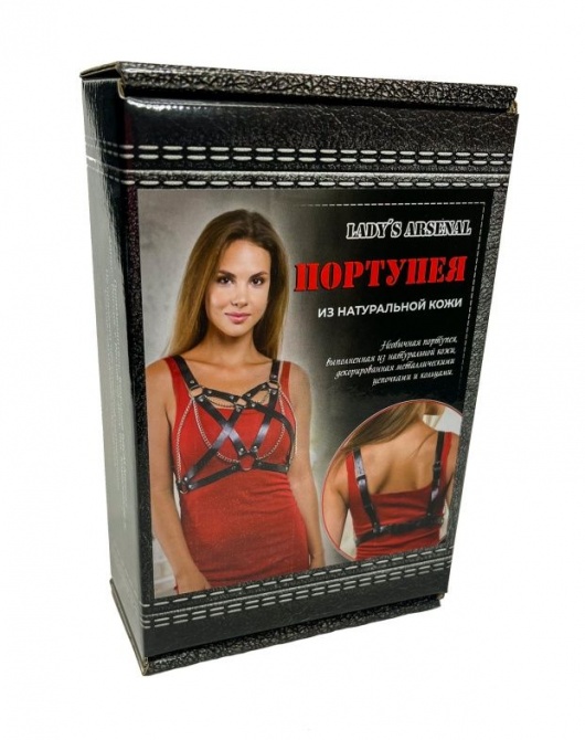 Портупея из натуральной кожи с цепочками - БДСМ Арсенал - купить с доставкой в Костроме