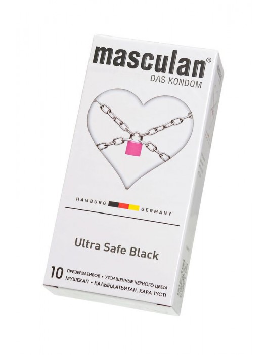 Ультрапрочные презервативы Masculan Ultra Safe Black - 10 шт. - Masculan - купить с доставкой в Костроме