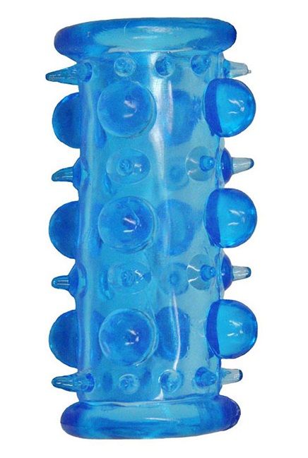 Голубая насадка с шипами и шишечками LUST CLUSTER - Dream Toys - в Костроме купить с доставкой