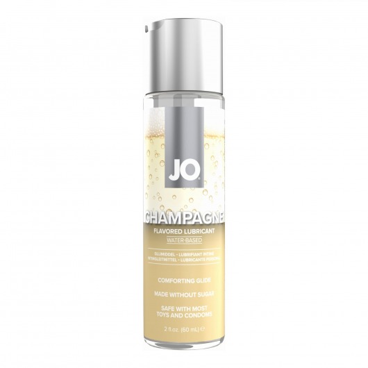 Лубрикант на водной основе JO H2O Champagne Flavored Lubricant с ароматом шампанского - 60 мл. - System JO - купить с доставкой в Костроме