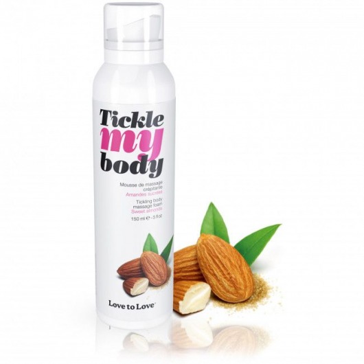 Массажная хрустящая пенка Tickle My Body Sweet Almonds с ароматом миндаля - 150 мл. - Love to Love - купить с доставкой в Костроме