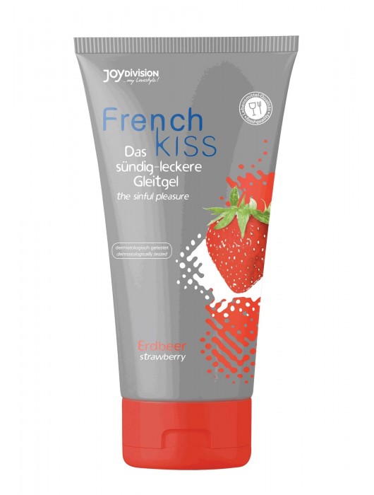 Съедобный лубрикант Frenchkiss с ароматом клубники - 75 мл. - Joy Division - купить с доставкой в Костроме