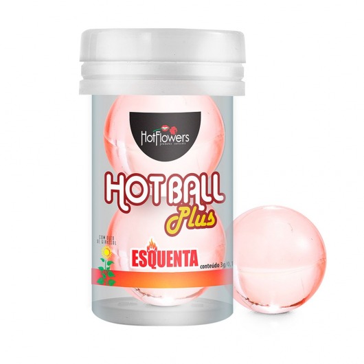 Лубрикант на масляной основе Hot Ball Plus с разогревающим эффектом (2 шарика по 3 гр.) - HotFlowers - купить с доставкой в Костроме