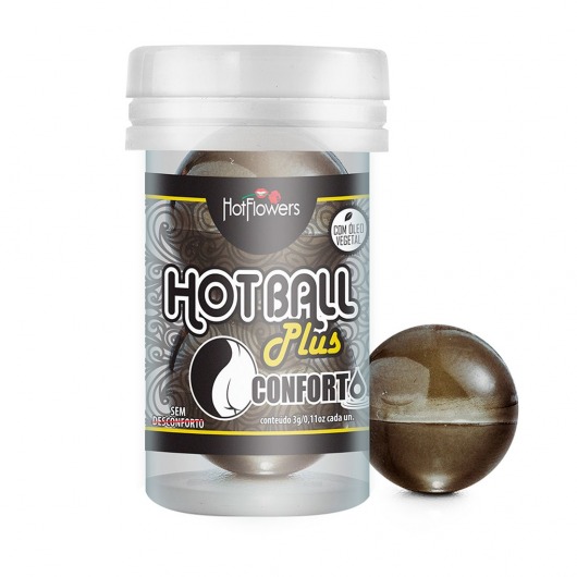 Анальный лубрикант на масляной основе Hot Ball Plus Conforto (2 шарика по 3 гр.) - HotFlowers - купить с доставкой в Костроме
