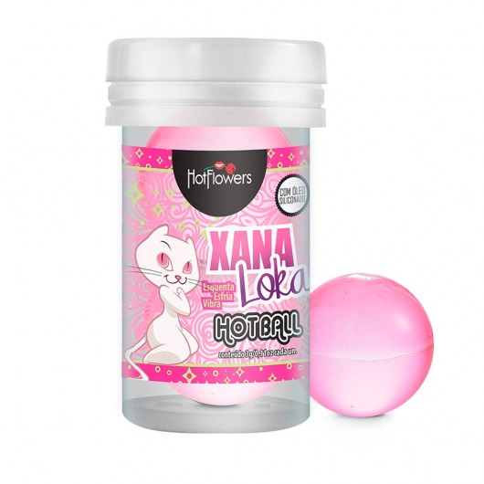 Лубрикант на силиконовой основе с эффектом вибрации Xana Loka Hot Ball (2 шарика по 3 гр.) - HotFlowers - купить с доставкой в Костроме