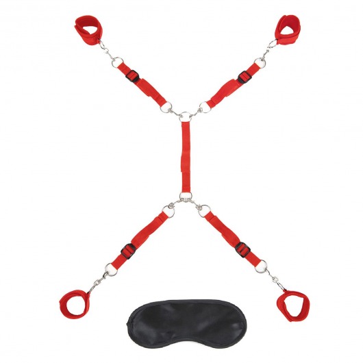 Красная фиксация на матрас Classic Bedspreader - Lux Fetish - купить с доставкой в Костроме