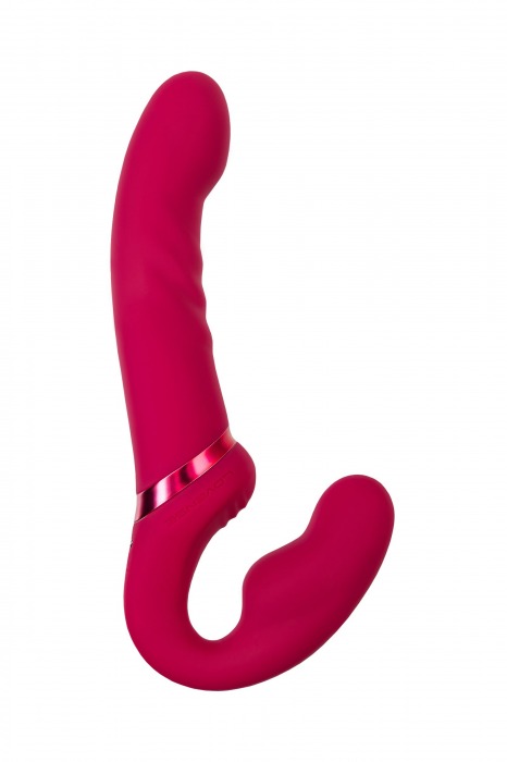 Малиновый безремневой страпон Lapis - 23 см. - Lovense - купить с доставкой в Костроме