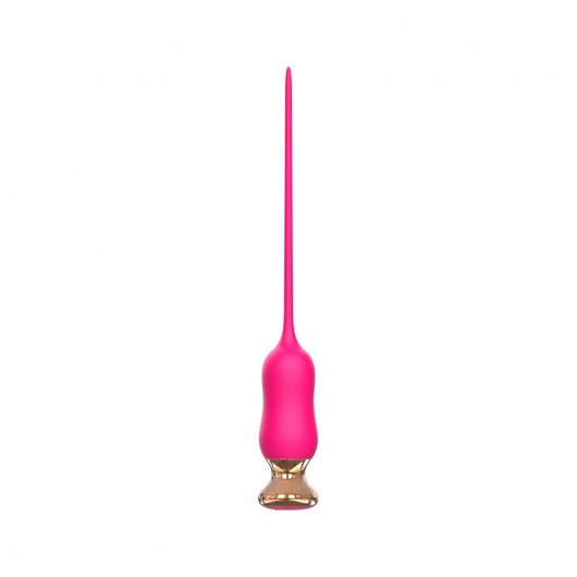 Розовый тонкий стимулятор Nipple Vibrator - 23 см. - I-MOON - купить с доставкой в Костроме