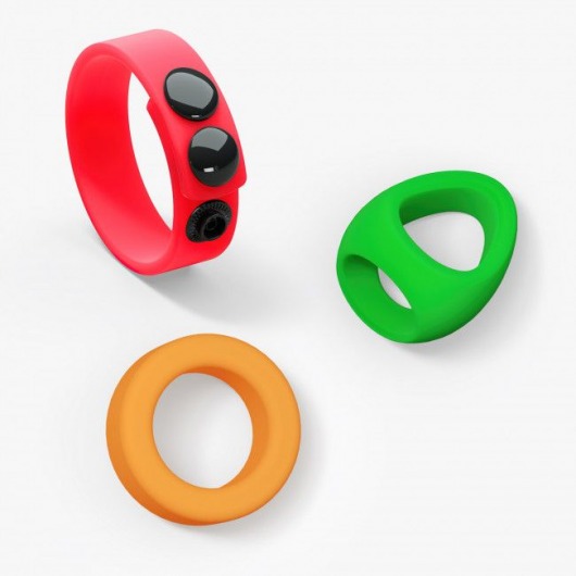 Набор из 3 разноцветных эрекционных колец Kit Neon Ring - Love to Love - в Костроме купить с доставкой
