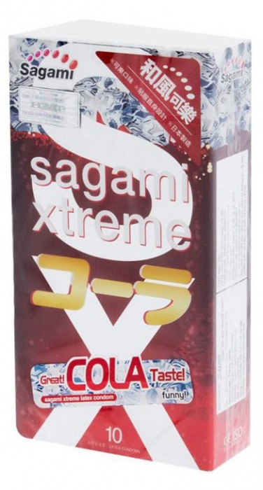 Ароматизированные презервативы Sagami Xtreme COLA - 10 шт. - Sagami - купить с доставкой в Костроме