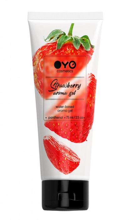 Лубрикант на водной основе OYO Aroma Gel Strawberry с ароматом клубники - 75 мл. - OYO - купить с доставкой в Костроме