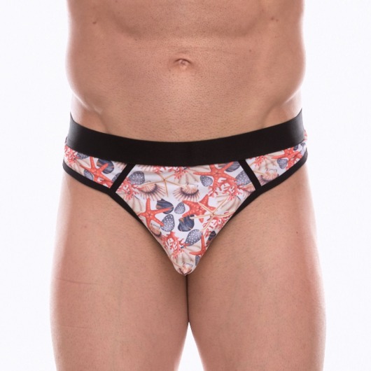Мужские трусы-стринги с принтом в виде разноцветных ракушек - Don Moris купить с доставкой