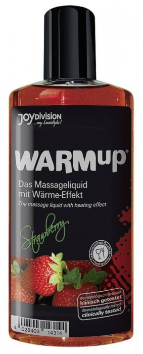 Разогревающее масло WARMup Strawberry - 150 мл. - Joy Division - купить с доставкой в Костроме