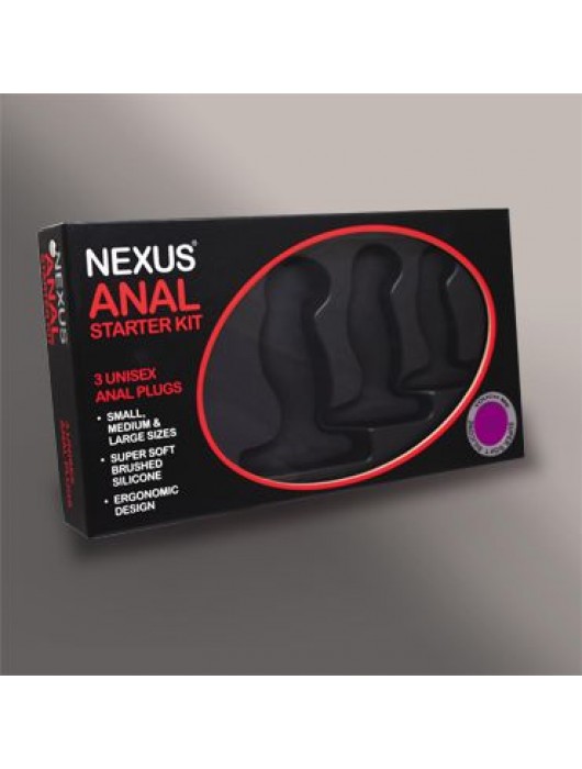 Набор из 3 массажеров простаты чёрного цвета NEXUS ANAL STARTER KIT - Nexus Range - в Костроме купить с доставкой