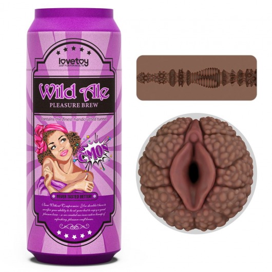 Коричневый мастурбатор-вагина Pleasure Brew Masturbator-Wild Ale в банке - Lovetoy - в Костроме купить с доставкой