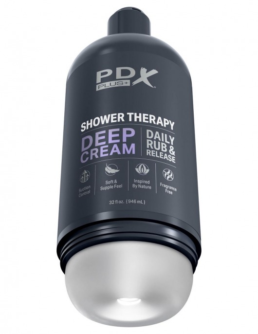 Мастурбатор в бутылке Shower Therapy Deep Cream - Pipedream - в Костроме купить с доставкой
