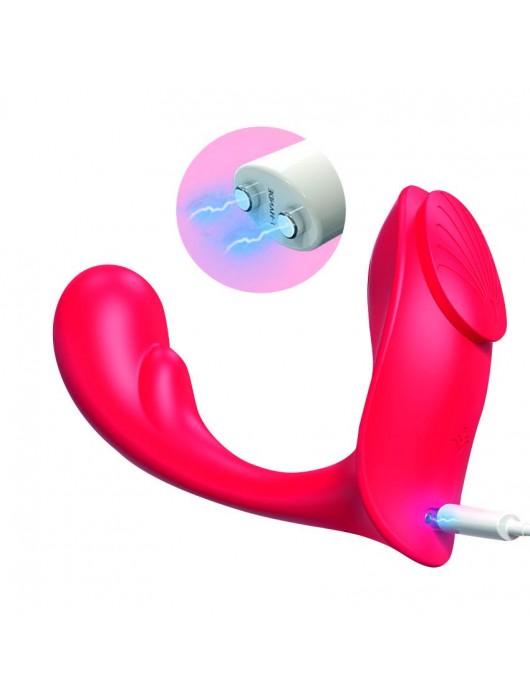 Красный вибромассажер в трусики Love-RCT - 13,1 см. - S-HANDE