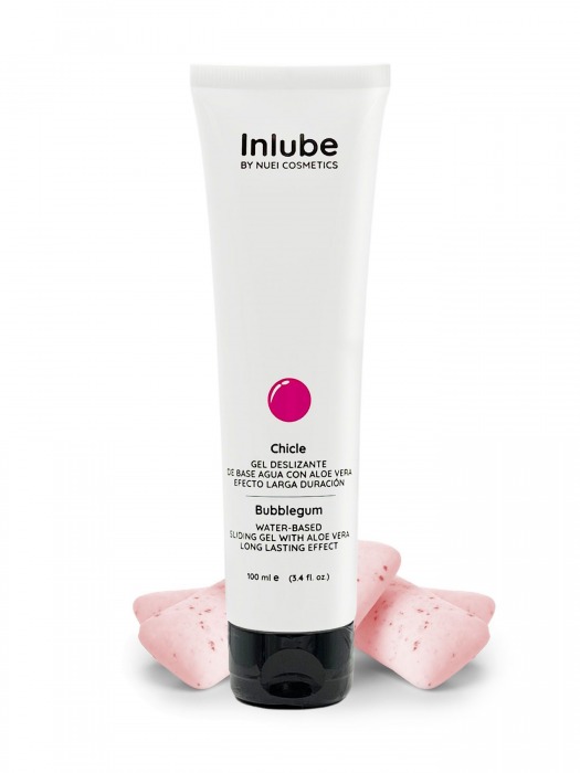 Лубрикант на водной основе Nuei Inlube с алоэ вера и ароматом бабл-гам - 100 мл. - Nuei cosmetics - купить с доставкой в Костроме