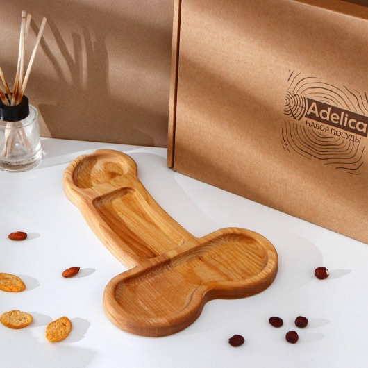 Деревянное блюдо для подачи в форме члена (32,5 х 20 х 1,7 см) - Сима-Ленд - купить с доставкой в Костроме