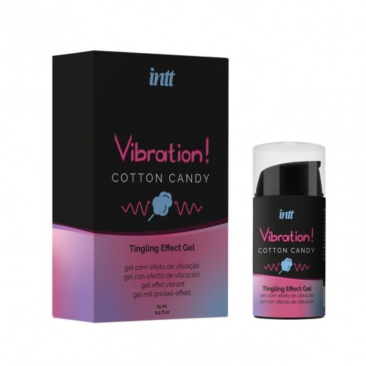 Жидкий вибратор Vibration Cotton Candy с ароматом сахарной ваты - 15 мл. - INTT - купить с доставкой в Костроме