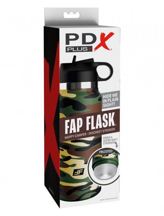 Мастурбатор в камуфляжной колбе Fap Flask - Pipedream - в Костроме купить с доставкой