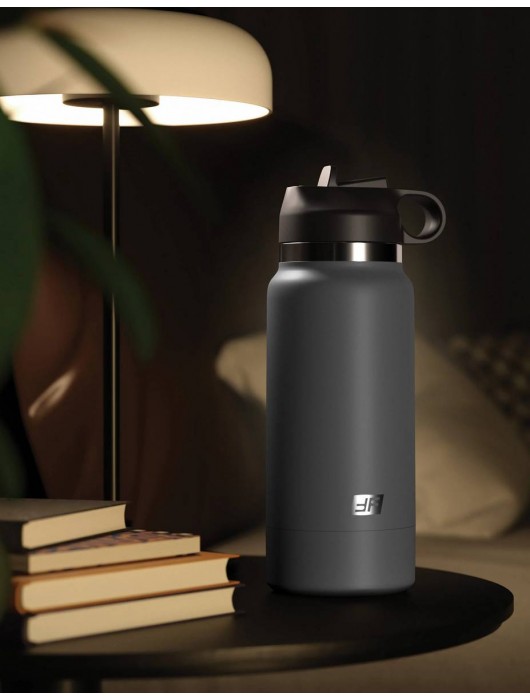 Серый мастурбатор в виде бутылки F*ck Flask - Pipedream - в Костроме купить с доставкой