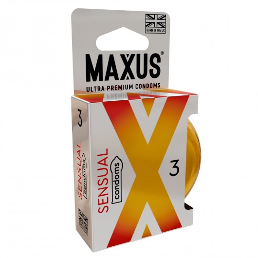 Презервативы анатомической формы Maxus Sensual - 3 шт. - Maxus - купить с доставкой в Костроме