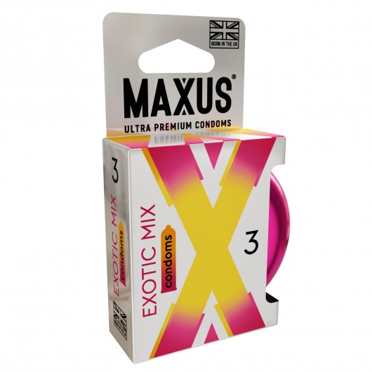 Ароматизированные презервативы Maxus Exotic Mix - 3 шт. - Maxus - купить с доставкой в Костроме