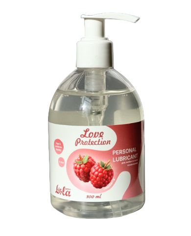 Лубрикант на водной основе Love Protection Raspberry с ароматом малины - 300 мл. - Lola Games - купить с доставкой в Костроме