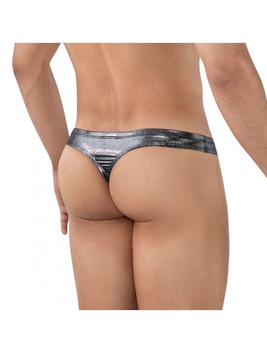 Серебристые трусы-тонги Chakra Thong - Clever Masculine Underwear купить с доставкой