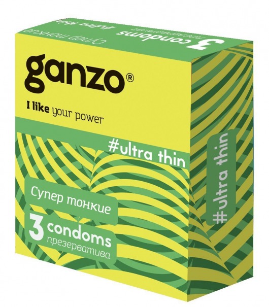 Ультратонкие презервативы Ganzo Ultra thin - 3 шт. - Ganzo - купить с доставкой в Костроме