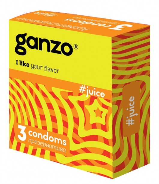 Ароматизированные презервативы Ganzo Juice - 3 шт. - Ganzo - купить с доставкой в Костроме