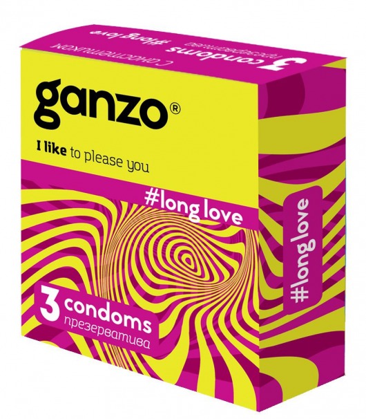 Презервативы с анестетиком для продления удовольствия Ganzo Long Love - 3 шт. - Ganzo - купить с доставкой в Костроме