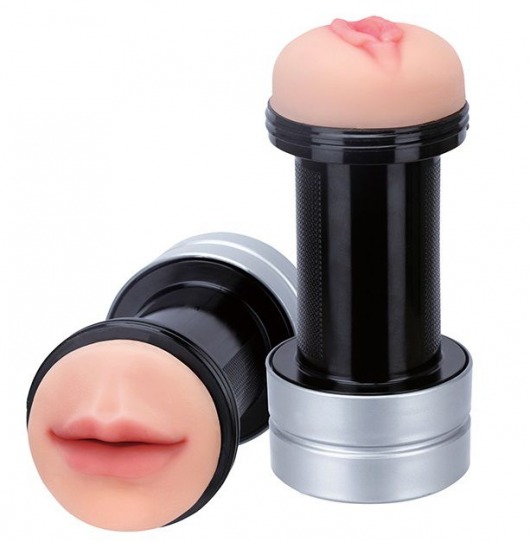 Двусторонний мастурбатор REALSTUFF 2 IN 1 HUMMER MOUTH   VAGINA - ротик и вагина - Dream Toys - в Костроме купить с доставкой