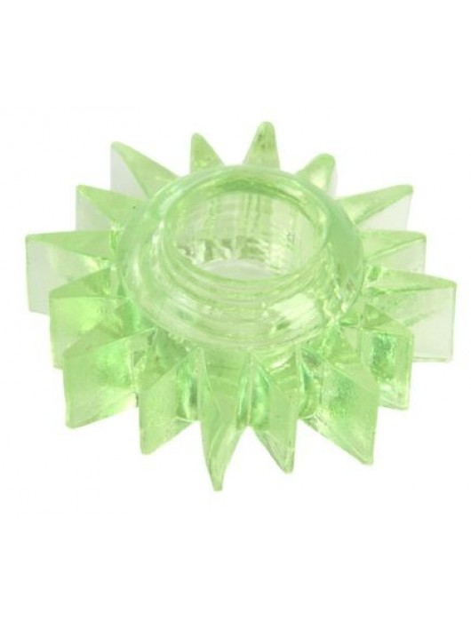 Зеленое эрекционное кольцо-солнце - Toyfa Basic - в Костроме купить с доставкой