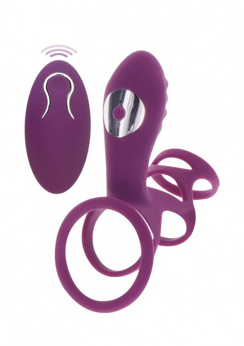 Фиолетовая эрекционная вибронасадка Halo Halo C-Ring Sleeve - Toy Joy - в Костроме купить с доставкой