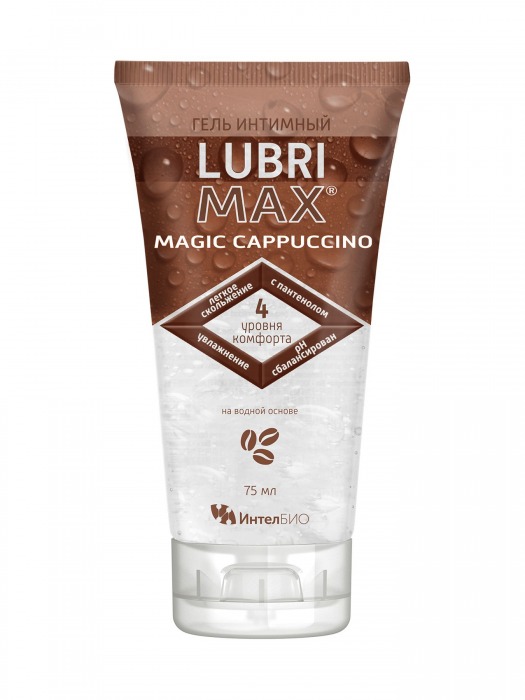 Интимный гель-смазка на водной основе Lubrimax Magic Cappuccino - 75 мл. - ИнтелБИО - купить с доставкой в Костроме