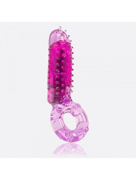 Фиолетовое эрекционное кольцо с вибрацией и пальчиком OYEAH PURPLE - Screaming O - в Костроме купить с доставкой