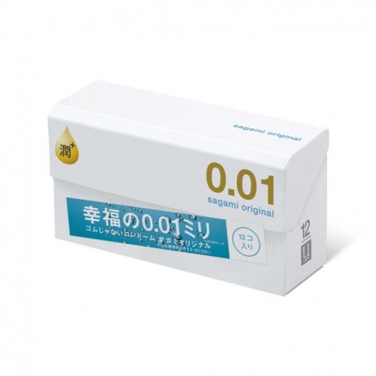 Увлажнённые презервативы Sagami Original 0.01 Extra Lub - 12 шт. - Sagami - купить с доставкой в Костроме