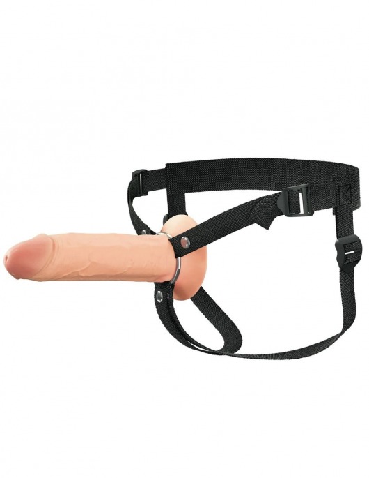 Полый страпон на ремнях 8’’ Hollow Silicone Strap-on - Pipedream - купить с доставкой в Костроме