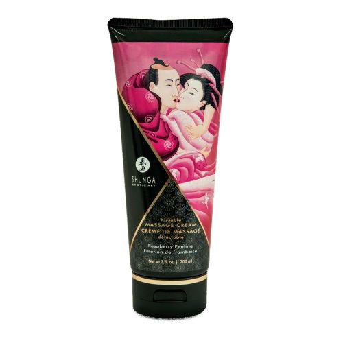 Массажный крем для тела с ароматом малины Raspberry feeling - 200 мл. - Shunga - купить с доставкой в Костроме